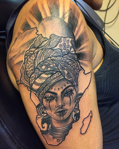 Explore head tattoo ideas, creative tattoo ideas in Atlanta, available at Camp Creek Body Art & Laser