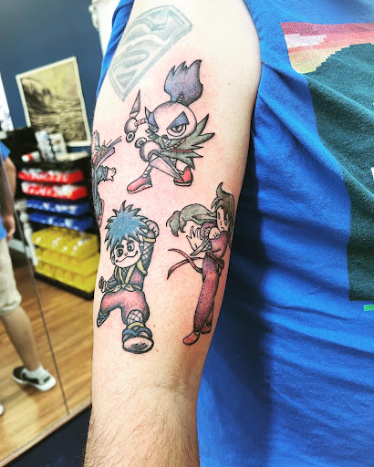 Explore science tattoo ideas, creative tattoo ideas in Cocoa, available at Rorschach Tattoo Shop and Piercing Studio