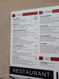 Carte du Restaurant Le Neptune à Collioure