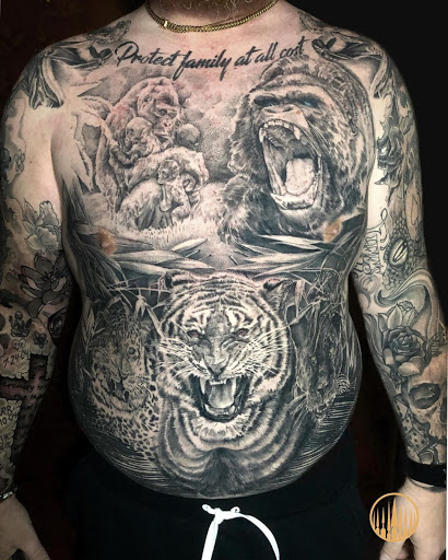 Explore inner elbow tattoo ideas, creative tattoo ideas in Fort Lauderdale, available at Borrowed Time Tattoo