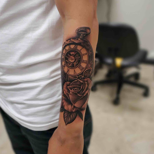 Explore tattoo ideas on foot, creative tattoo ideas in Bakersfield, available at CLASSIC STANDARD TATTOO CO.