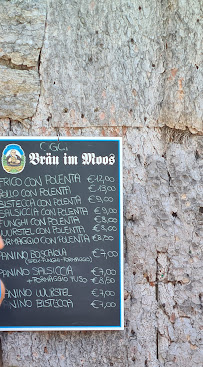 Menu / carte de Bar Ai Sette Nani à Fusine in Valromana