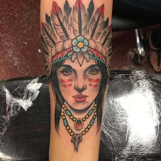 Explore father time tattoo ideas, creative tattoo ideas in Merced, available at Merced Tattoo and Piercing Co.