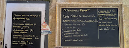 Restaurant Comptoir des arts à Saint-Émilion (le menu)