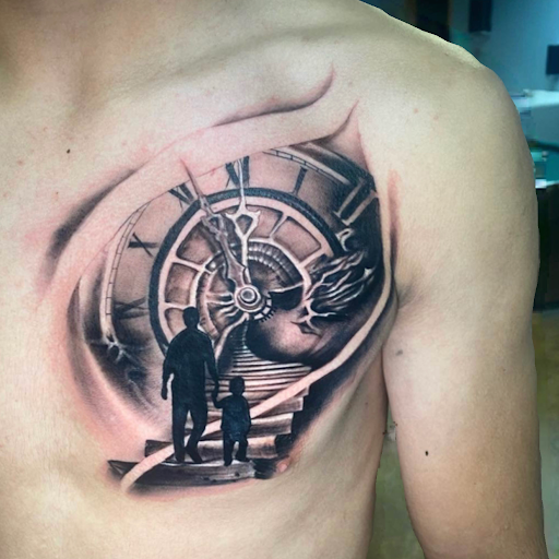 Explore tropical tattoo ideas, creative tattoo ideas in Fort Wayne, available at Grade A Tattoos and Body Piercing