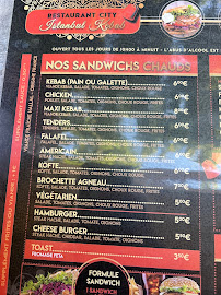 Restaurant halal Restaurant City Kebab à Fréjus (le menu)