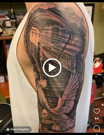 Explore guardian angel tattoo ideas, creative tattoo ideas in Pinellas Park, available at Lollis Studios Tattoo Company