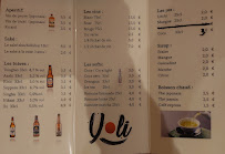 Restaurant YOLI à Narbonne menu