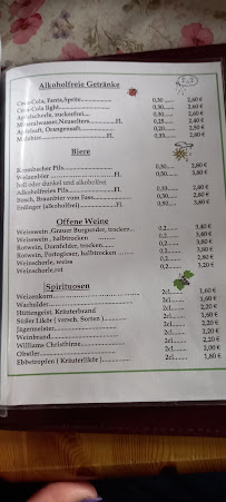 Restaurant Gaststätte Nordhelle à Herscheid (le menu)