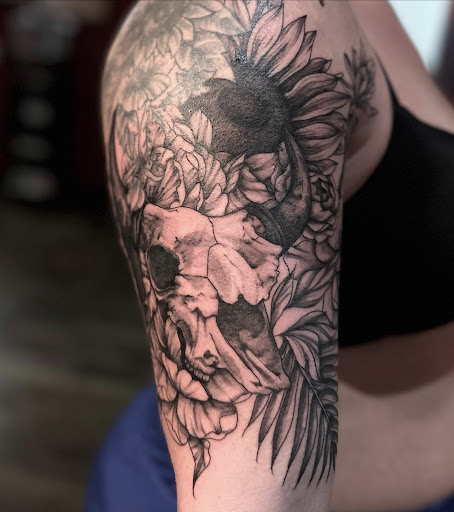 Find tattoos ideas forearm for your next unique tattoo in Lander at Blackblood Tattoo and Piercing