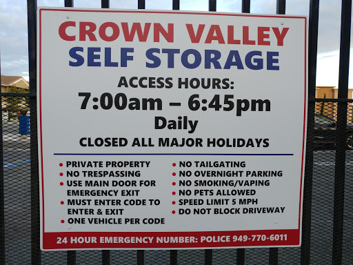 Self-Storage Facility «Crown Valley Self Storage», reviews and photos, 27680 Center Dr, Mission Viejo, CA 92692, USA