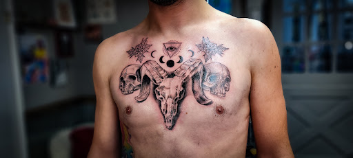 Explore mens arm sleeve tattoo ideas, creative tattoo ideas in Minocqua, available at Whisky Rose Tattoo Parlor