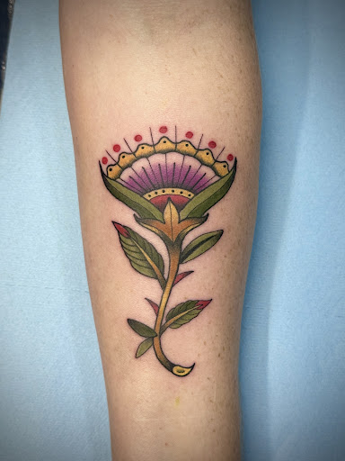 Explore leg sleeve tattoo ideas for women, creative tattoo ideas in Dillon, available at Lacuna Studios