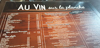 Au Vin Sur La Planche à Le Havre menu