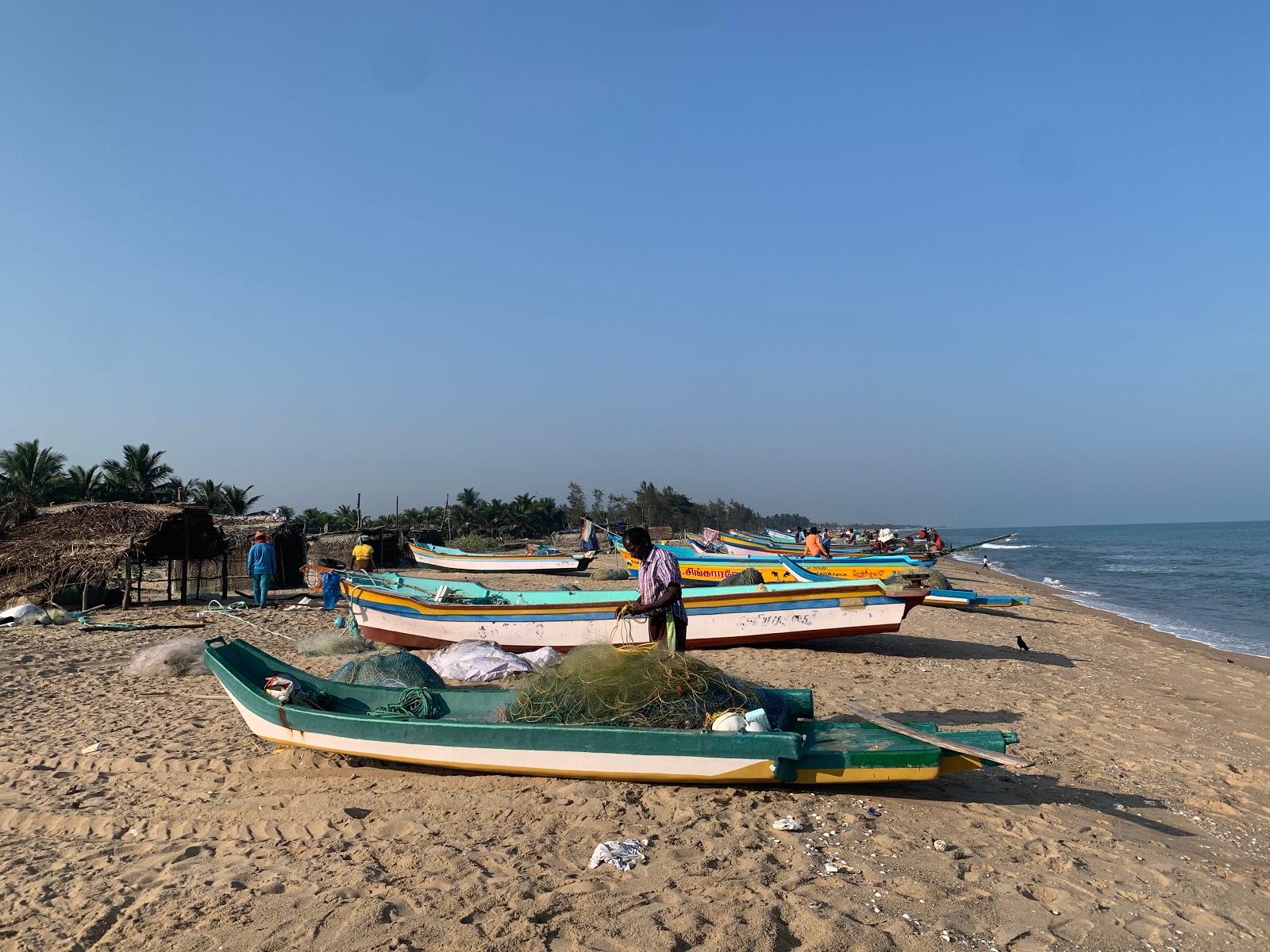 Photo de Villupuram Beach avec un niveau de propreté de partiellement propre