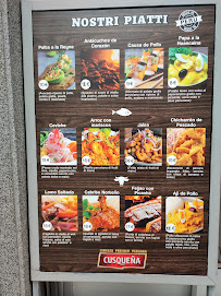 Menu / carte de Ristorante Made in Perù à Turin