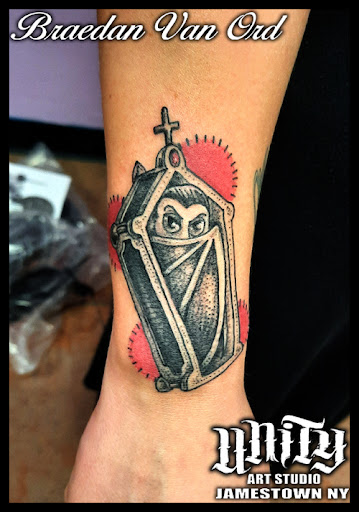 Explore trick r treat tattoo ideas, creative tattoo ideas in Jamestown, available at UNITY Tattoo & Art Studio