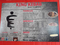 Menu / carte de King kebab à Royan