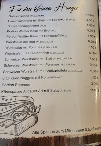Restaurant palatin Landgasthof Birkwieserhof à Merzalben (la carte)