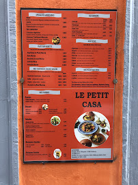 Restaurant Le Petit Casa à Strasbourg menu