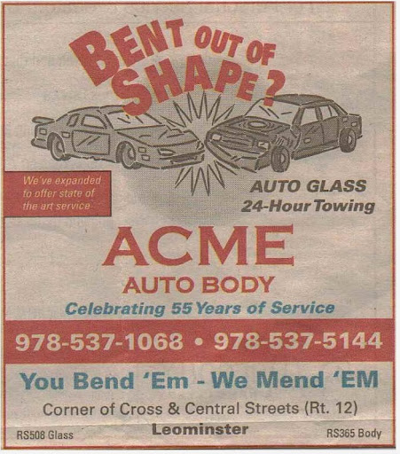 Auto Body Shop «Acme Auto Body Repairing, Inc.», reviews and photos, 138 Central St, Leominster, MA 01453, USA