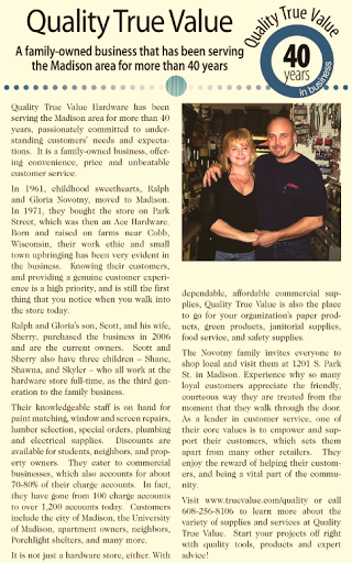 Hardware Store «Quality True Value Hardware», reviews and photos, 1201 S Park St, Madison, WI 53715, USA