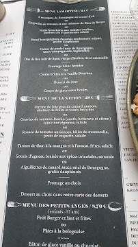 Restaurant français La Nation à Cluny - menu / carte