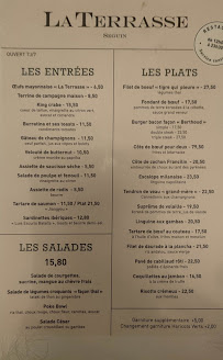 La Terrasse Seguin à Boulogne-Billancourt menu