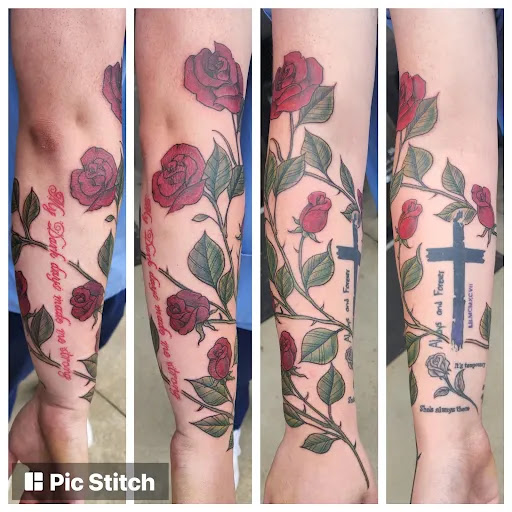 Explore reputation tattoo ideas, creative tattoo ideas in Easley, available at Peach Pit Tattoo