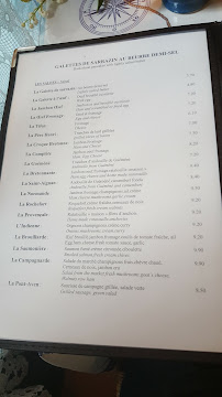 Menu / carte de Crêperie Bretonne à Vence