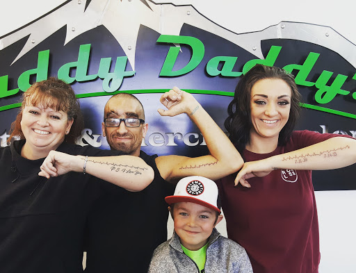 Explore life line tattoo ideas, creative tattoo ideas in Redding, available at Caddy Daddys