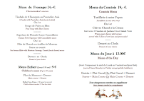 Menu du Restaurant Du Fromage à Malbuisson