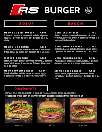Menu / carte de RS Burger à Faches-Thumesnil