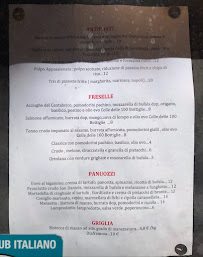 Menu / carte de La Linea à Lucca