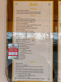Restaurant Restaurant Anita à Paris (le menu)