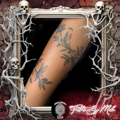 Explore simple dog tattoo ideas, creative tattoo ideas in Macon, available at Macon Georgia Tattoo