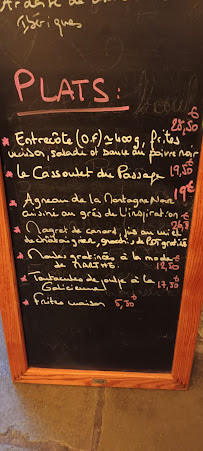 Le Pas Sage - Restaurant - Bar à vins- Gîtes et Chambre d'Hôtes à Carcassonne carte