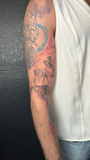 Explore family sleeve tattoo ideas, creative tattoo ideas in Pinellas Park, available at Dark Mark Ink Piercing & Tattoo Studio