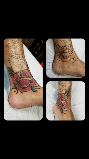 Explore male inner bicep tattoo ideas, creative tattoo ideas in Saint Augustine, available at Ms. Deborahs Fountain of Youth Tattoo & Body Piercing