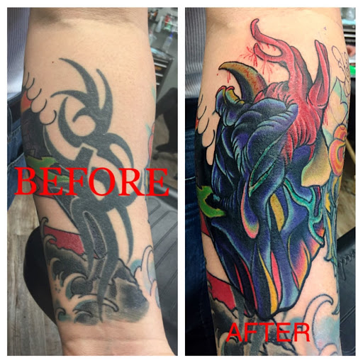 Explore name design tattoo ideas, creative tattoo ideas in Youngstown, available at BAREKNUCKLE TATTOO & BARBERSHOP