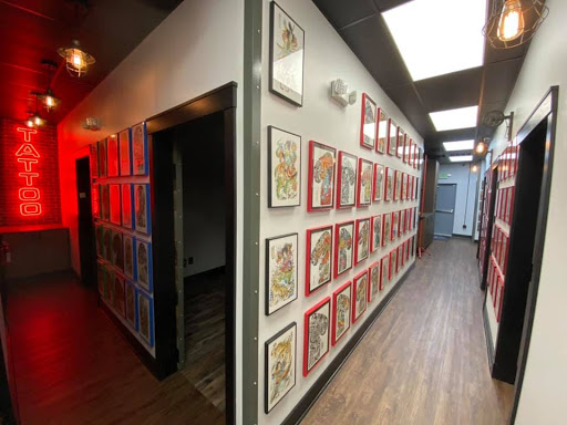 Explore leo sleeve tattoo ideas, creative tattoo ideas in Manassas, available at Exposed Temptations Tattoo