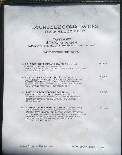 Winery «La Cruz de Comal Wines, Ltd.», reviews and photos, 7405 FM 2722, Canyon Lake, TX 78133, USA