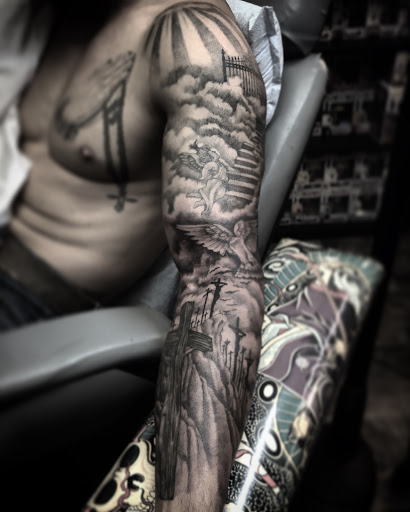 Explore hot air balloon tattoo ideas, creative tattoo ideas in Clarksburg, available at Art & Soul Studio Of Tattoo