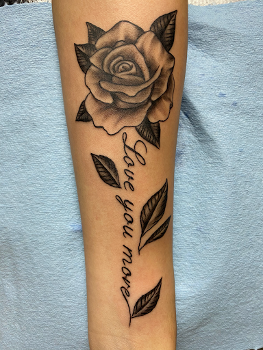 Explore traditional forearm tattoo ideas, creative tattoo ideas in Warner Robins, available at Untold Pain Tattoo Studio