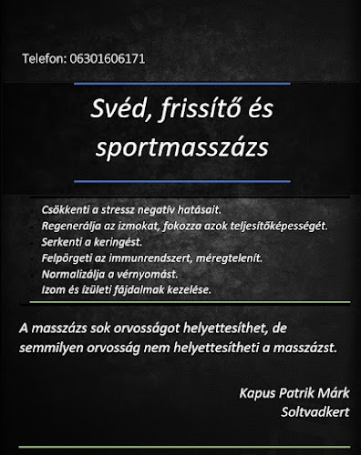 Értékelések erről a helyről: Kapus Patrik svéd és sportmasszőr, Soltvadkert - Masszőr