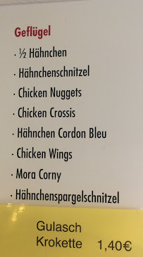 Menu du Imbiss Kellmann à Gescher