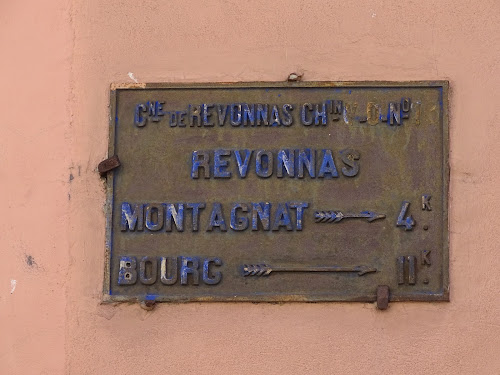 Ancienne plaque de cocher à Revonnas