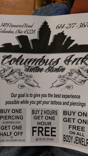 Tattoo Shop «Columbus Ink Tattoo Studios», reviews and photos, 1419 Demorest Rd, Columbus, OH 43228, USA
