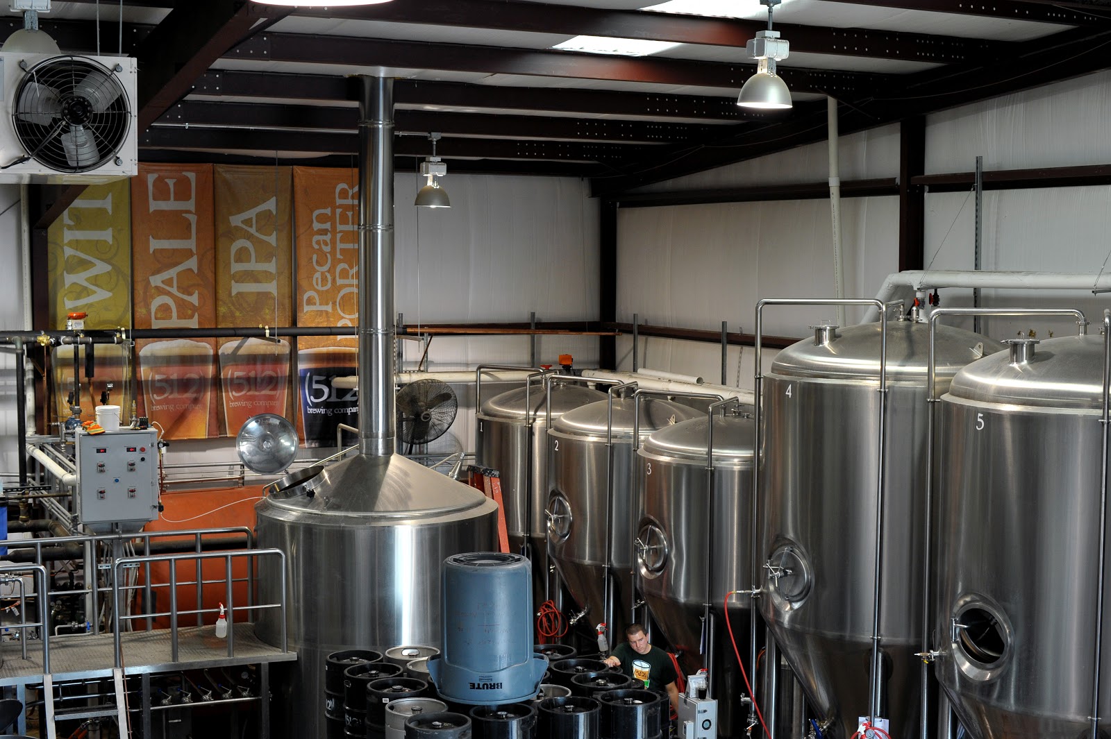 A row of beer taps