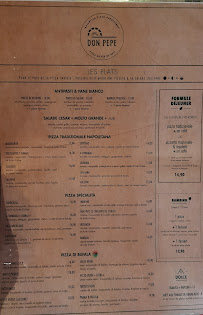 Don Pepe à Rueil-Malmaison menu